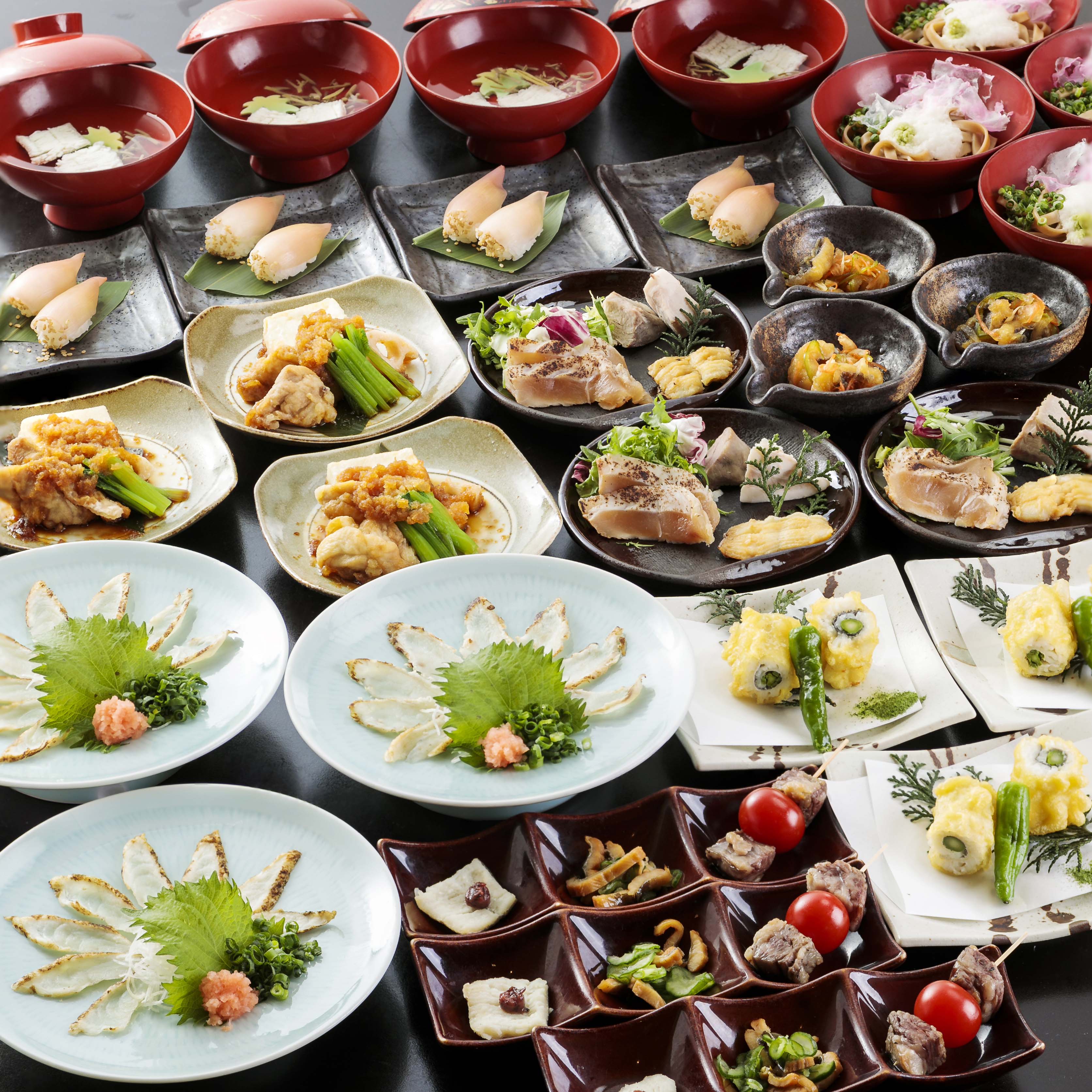 周防鱧と山口ゆかりの宴 2.5時間飲み放題付 全10品 8,000円(税込)