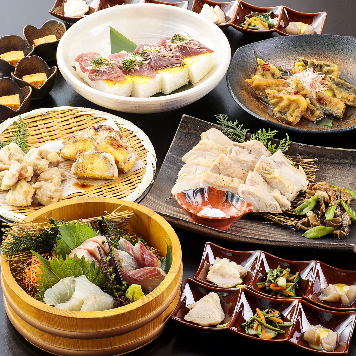 季節の鮮魚と長州どりの宴 2.5時間飲み放題付 全7品 5,000円(税込)