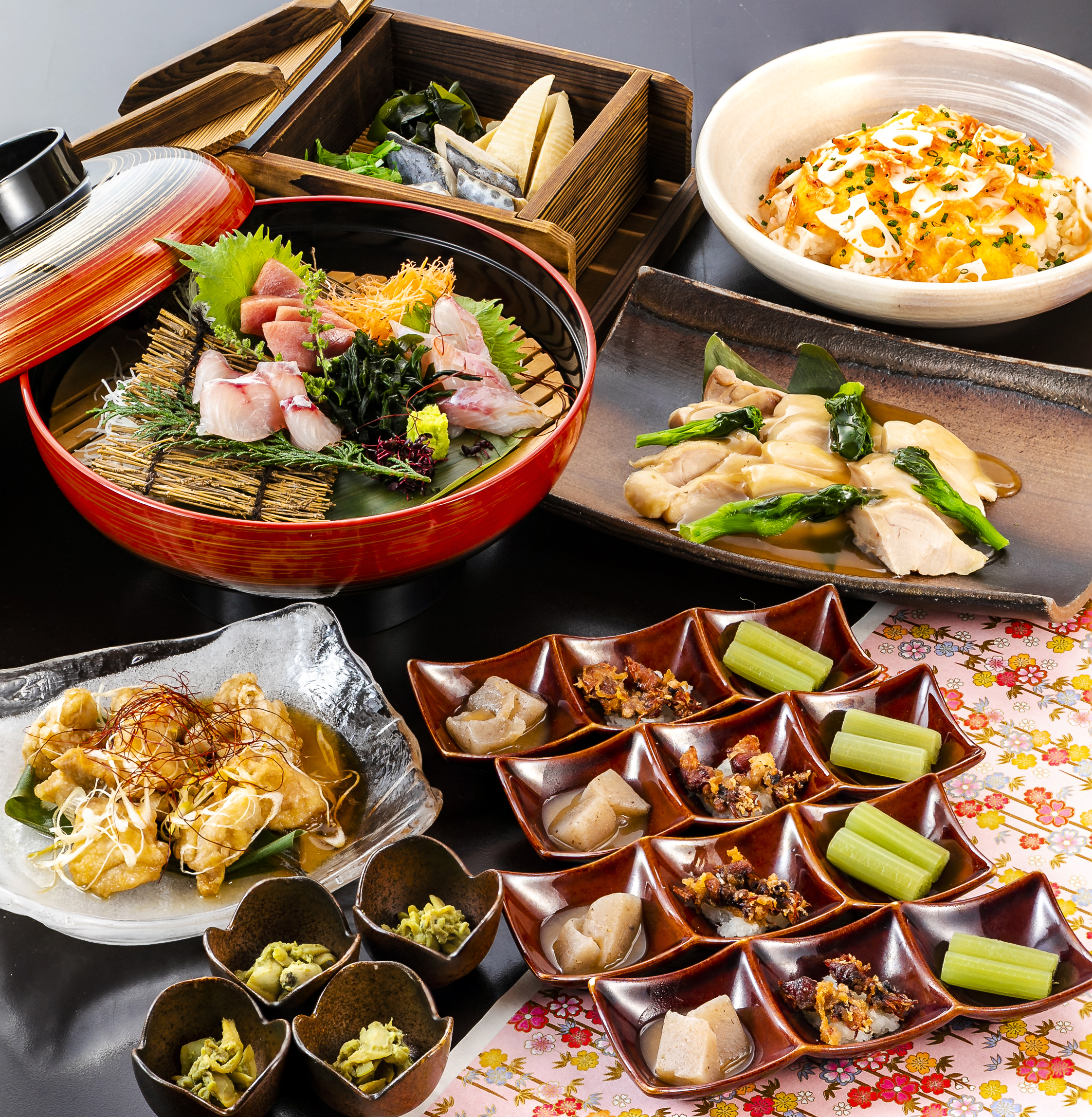 【2月14日より】 季節の鮮魚と長州どりの宴2時間飲み放題付 全7品 5,000円(税込)
