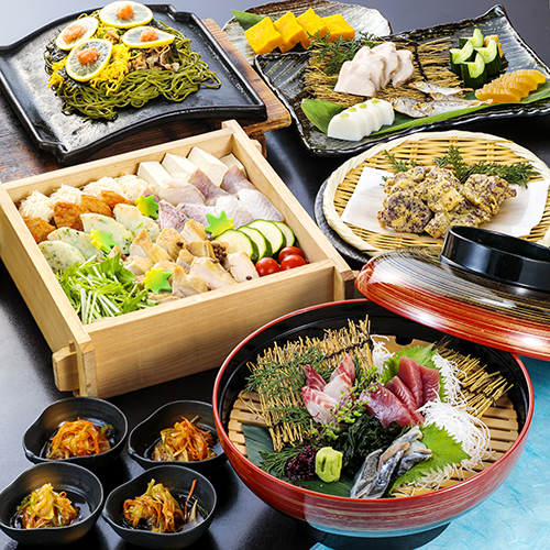 【5月16日より】 山口山海蒸しと瓦そばの宴2.5時間飲み放題付 全7品 6,000円(税込)